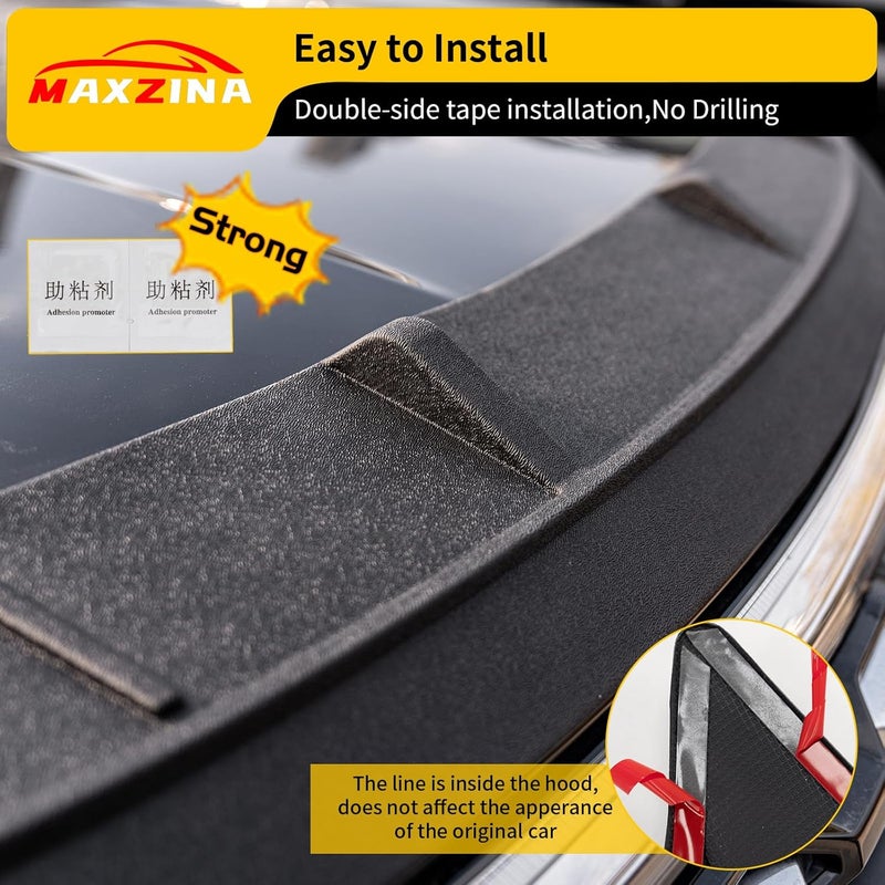 Maxzina Hood Protector Compatible with 2020-2025 Ford Explorer Hood Shield TPE Hood Deflector Hood Guard for 2024 Explorer Accessories - Image 4